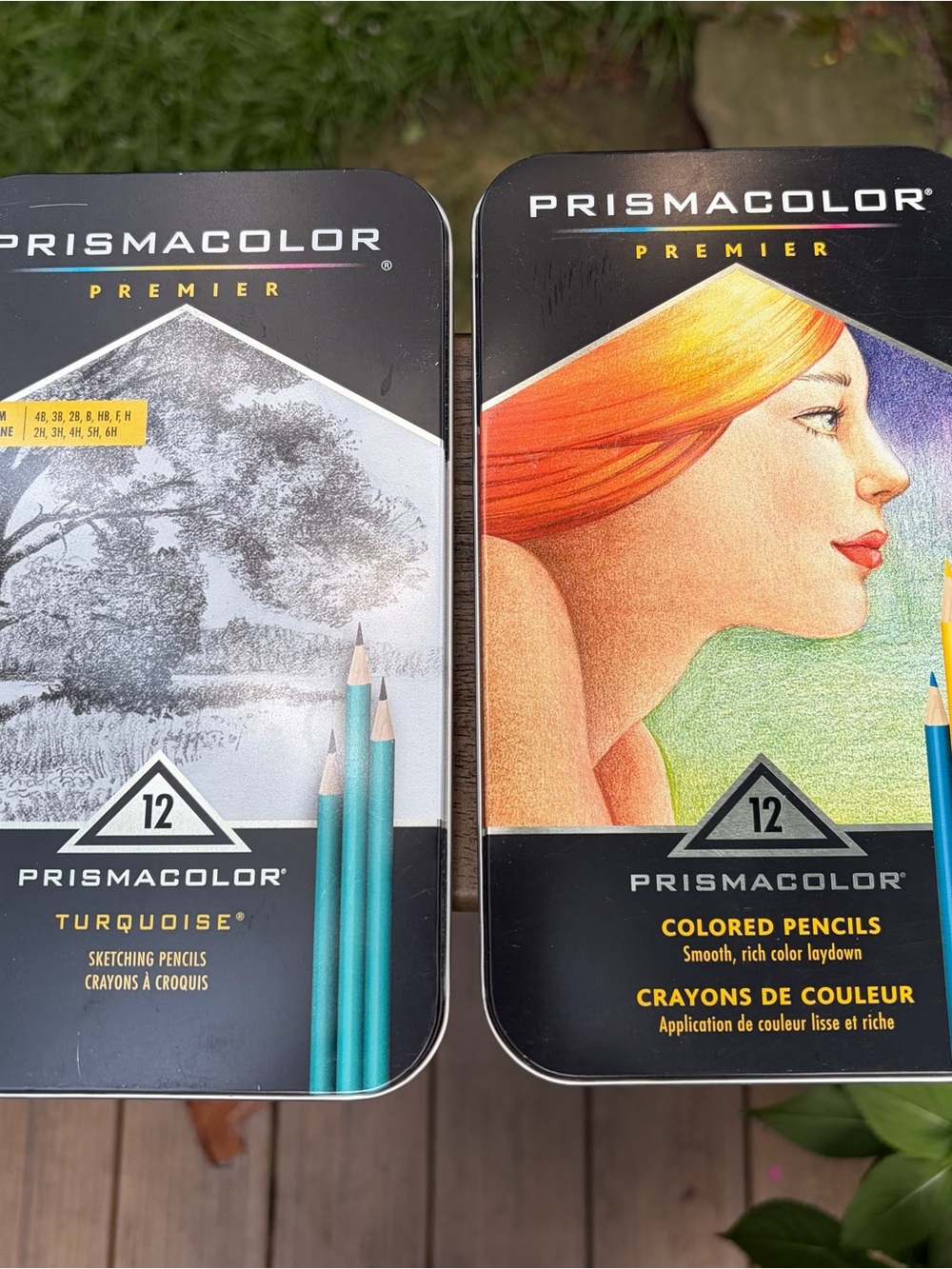 Prismacolor Turquoise Sketching Pencils 10 of 12 AND Colored Pencils 12 Sharp